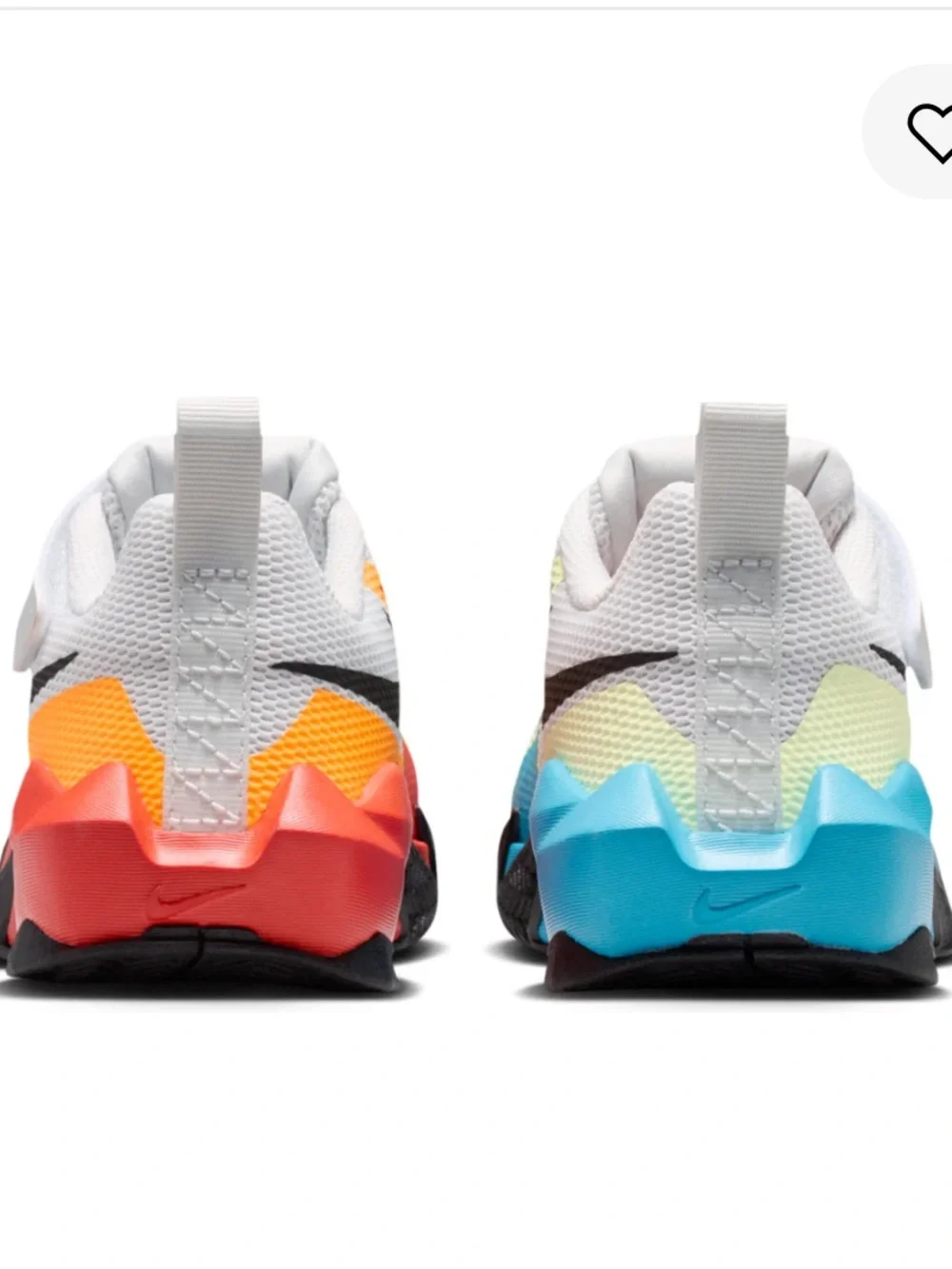 Nike Kids Dynamite Sneakers in White with Red and Blue Accents